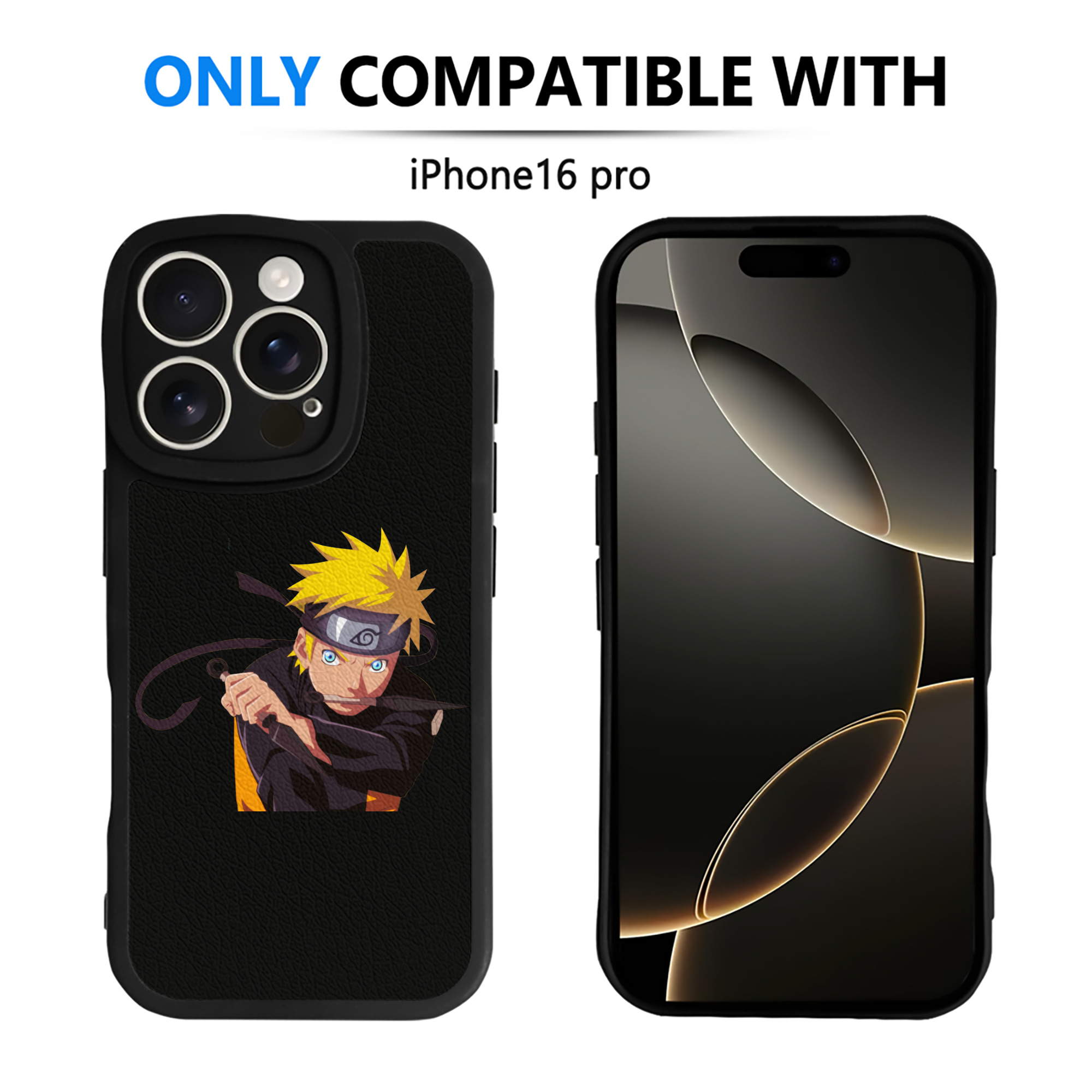 （画像用） NARUTO -ナルト- うずまき ナルト Uzumaki Naruto 【iPhone 16シリーズ対応】シリコンスマホケース（レザー調） 材質：シリコン